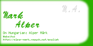 mark alper business card